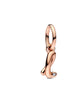 Letter L Script Alphabet Dangle Charm in Rose Gold - thumbnail