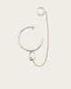 Nicky Earring With Ear Cuff in Silver/Pale Gold - thumbnail