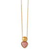 Loving Heart Necklace in Gold-Pink - thumbnail