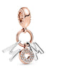 Mom Letters Dangle Charm in Silver - thumbnail
