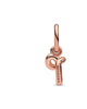 Letter P Script Alphabet Dangle Charm in Rose Gold - thumbnail