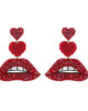 Lips Earrings in Red - thumbnail