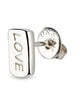 Love Piercing Stud Earrings in Silver Plated - thumbnail