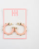 Mini Hoop Earrings in Rose/Gold Balls - thumbnail