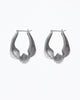 Metropolis Twisted Hoop Earrings in Silver - thumbnail