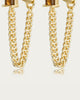 Lionel Gemstone + Chain Studs in Gold - thumbnail