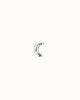 Moon Piercing Stud Earrings in Silver Plated - thumbnail