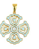 Lotus Enamel Charm Reversible in Blue - thumbnail