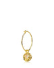 Mini Opal Hoop Earring in Silver/Yellow Gold - thumbnail