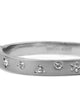 Multi Shape Metal Hinge Bangle in Silver - thumbnail