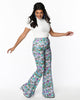 Smak Parlour Teal Groovy Mushrooms Find Your Flare Pants - thumbnail