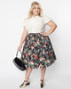 Unique Vintage Woodland Creature Print Swing Skirt - thumbnail