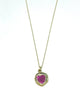 Women'S Tourmaline Double Heart Pendant in Gold - thumbnail