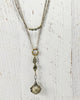 Starflower Diffuser Essential Oil Locket Necklace in Brass - thumbnail