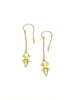 Small Cone Mother Of Pearl Tuareg Earrings in Gold - thumbnail
