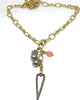 Oval Link Necklace With Charms in Gold - thumbnail