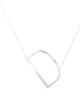 Sideways Initial Necklace in Silver - thumbnail