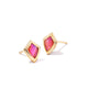 Women'S Monica Stud Earrings in Gold/Light Burgundy Illusion - thumbnail