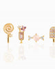 Sweet Tooth Stud Earrings Set in Gold - thumbnail