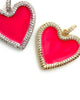 Pavé Heart Charm in Gold/Pink - thumbnail