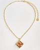 Women'S Secret Diary Book Locket Necklace in Burgundy/Gold - thumbnail