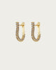 Pave Riviera Huggies in Gold - thumbnail