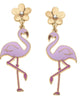 Women'S Enamel Flamingo Earrings in Pink - thumbnail