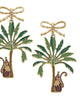 Women'S Henley Enamel Monkey With Palm Tree Earrings in Green/Brown - thumbnail