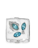 Tapestry Taj Cube Bead in Silver-Aqua - thumbnail