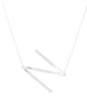 Sideways Initial Necklace N in Silver - thumbnail