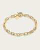 Ramones Hammered Chain Anklet in Gold - thumbnail