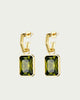 Volt Gemstone Statement Earrings in Gold/Green - thumbnail
