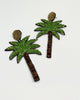 Tropical Tree Beaded Earrings in Green - thumbnail