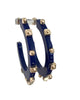 Women'S City Girl Jeweled Large Hoop in Navy - thumbnail