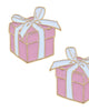 Women'S Millie Enamel Present Stud Earrings in Pink/White - thumbnail
