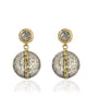 Toledo & Mini Wilhelmina Coin & Crystal Bar Earrings in Gold/Sterling Silver - thumbnail