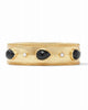 Women'S Catalina Statement Hinge Bangle in Mother Of Pearl And Black Onyx - thumbnail