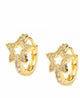 Pave Open Star Huggie in Gold - thumbnail
