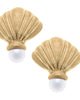 Women'S Georgette Coquille Stud Earrings in Worn Gold - thumbnail