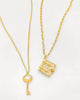 Women'S Secret Diary Book Locket And Key Pendant Gift Set in Pearl/Gold - thumbnail