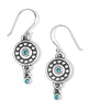 Pebble Dot Medali Reversible French Wire Birthstone Earrings in December Zircon - thumbnail