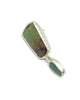Single Silver Drop Post Earring in Double Turquoise/Silver - thumbnail