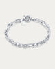 Ramones Hammered Chain Anklet in Silver - thumbnail