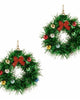 Tinsel Wreath Earrings in Green - thumbnail