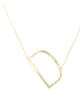 Sideways Initial Necklace in Gold - thumbnail