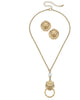 Women'S Deanna Necklace And Louise Earring Set in Gold - thumbnail
