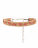 Women'S Floral Embroidered Choker Necklace in Multi - thumbnail