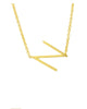 Sideways Initial Necklace N in Gold - thumbnail