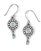 Pebble Dot Medali Reversible French Wire Birthstone Earrings in March Aquamarine - thumbnail