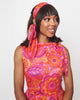 Smak Parlour Pink Mod Floral Chiffon Hair Scarf - thumbnail